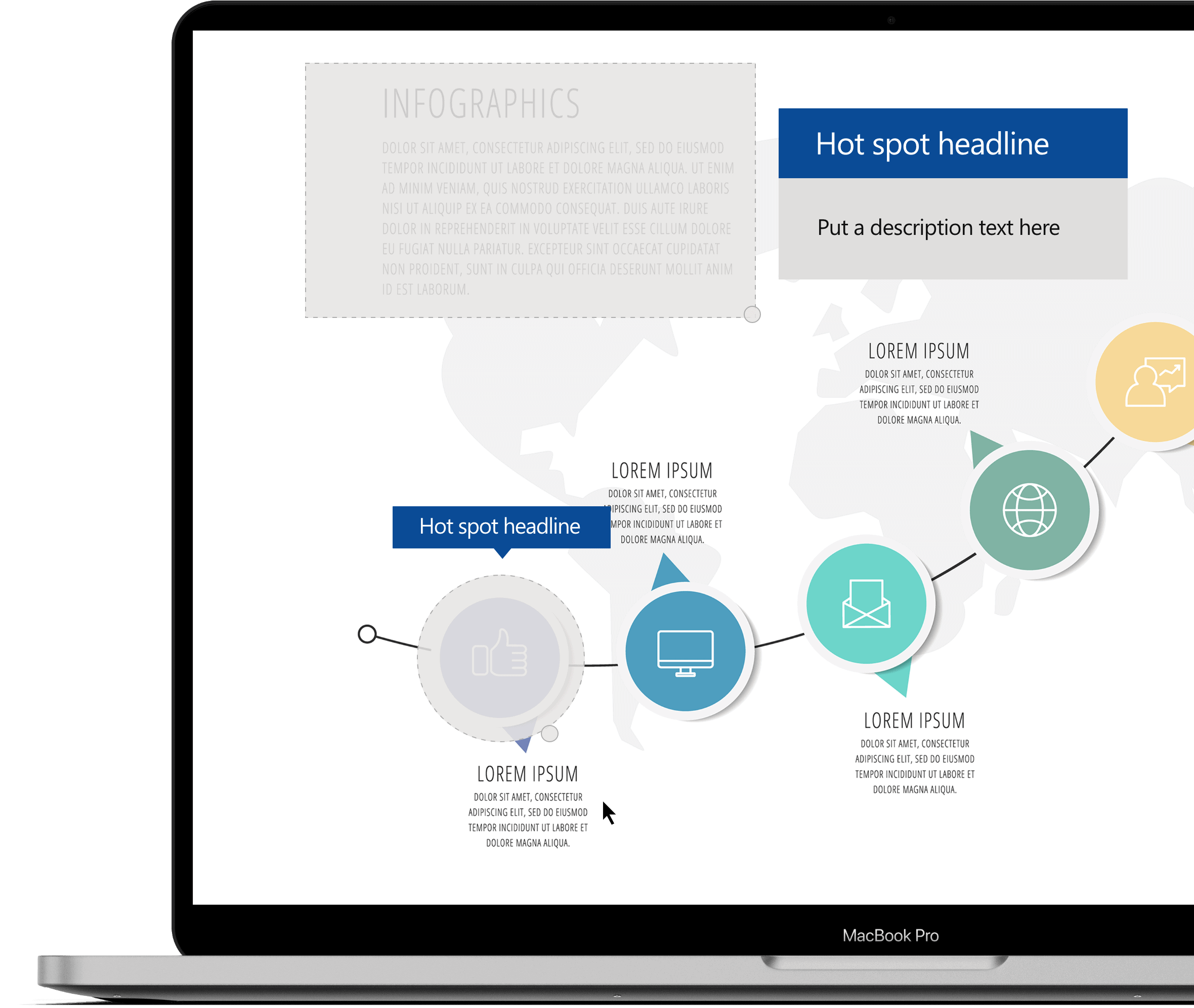 laptop sharepoint infographic web application